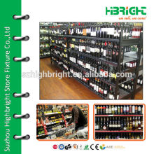 Metal beverage and liquor bottle display shelf